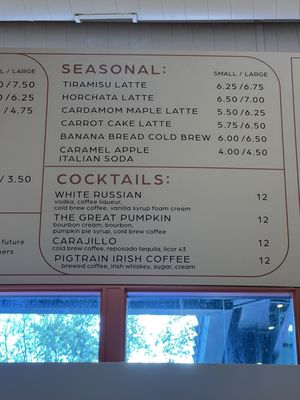 Menu photo 1 Pigtrain Coffee Co Denver, CO