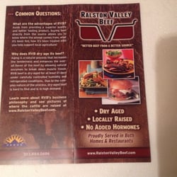 Ralston Valley Beef - Front and back of brochure