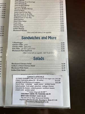 Menu photo 1 Schooner's Seafood House Saint Augustine, FL