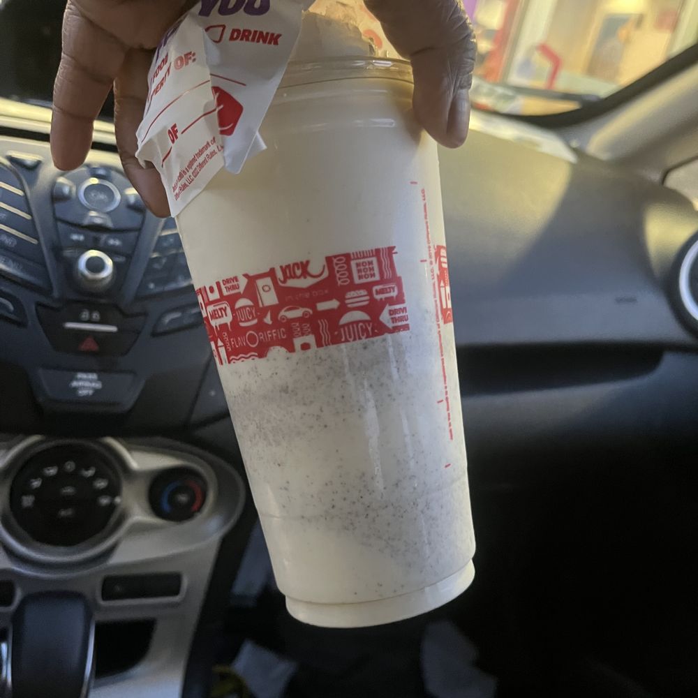 Jack in the Box - Poured out half the Oreo milkshake and put vanilla on top instead of remaking it due to a hair being on it. - Burgers Near Me - Everett, Washington Jack in the Box - Poured out half the Oreo milkshake and put vanilla on top instead of remaking it due to a hair being on it. - Burgers Near Me - Everett, Washington