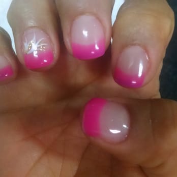 Dragon Nails - Changing color gel french tip. - Nail Salons Near Me - Martinez, California