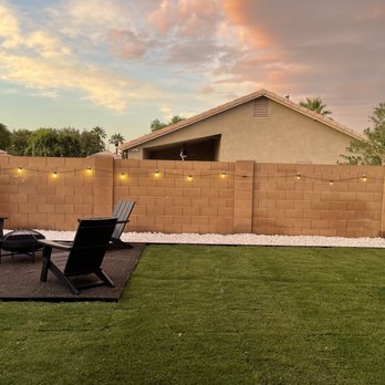 All Green Landscapes - a backyard with a fire pit - Artificial Turf Near Me All Green Landscapes - a backyard with a fire pit - Artificial Turf Near Me