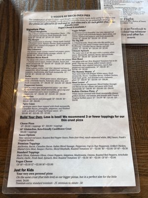 Menu photo 2 3 Wood Pizza & Pub Boise, ID Menu photo 2 3 Wood Pizza & Pub Boise, ID