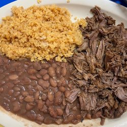 El Azteca Supermercado Y Taqueria - Barbacoa, Beans and Rice