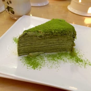 Prince Tea House - Green Tea Mille Crepes Cake - Tea Rooms Near Me - Flushing, New York