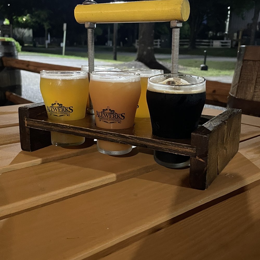 Alewerks Brewing - My custom flight - Breweries Near Me - Williamsburg, Virginia Alewerks Brewing - My custom flight - Breweries Near Me - Williamsburg, Virginia