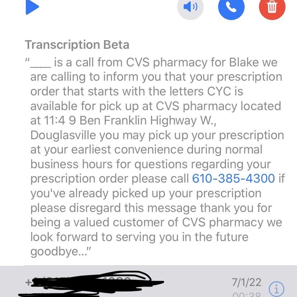 CVS Pharmacy - Protect your HIPPA rights if you are a patient and call this location to confirm your phone number on your patient profile. - Drugstores Near Me - DOUGLASSVILLE, Pennsylvania