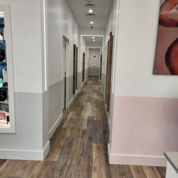 Hallway leading to exam room