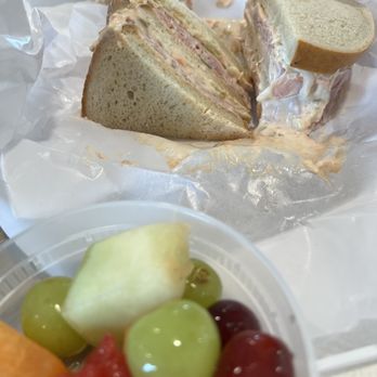 Pascarella Brothers Delicatessen - Ham Sloppy Joe and small fruit salad. - Delis Near Me - Chatham, New Jersey Pascarella Brothers Delicatessen - Ham Sloppy Joe and small fruit salad. - Delis Near Me - Chatham, New Jersey