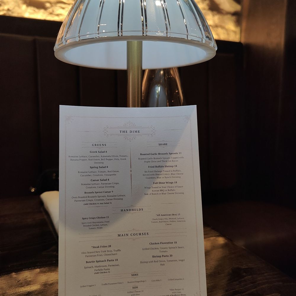 The Dime - Menu, few items, good idea at least when starting - American Near Me - Round Rock, Texas