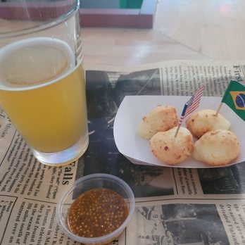 Anecdote Brewing Company - Syntax Terror with Brazilian Cheese Bread & mustard - Breweries Near Me - Indian Rocks Beach, Florida Anecdote Brewing Company - Syntax Terror with Brazilian Cheese Bread & mustard - Breweries Near Me - Indian Rocks Beach, Florida