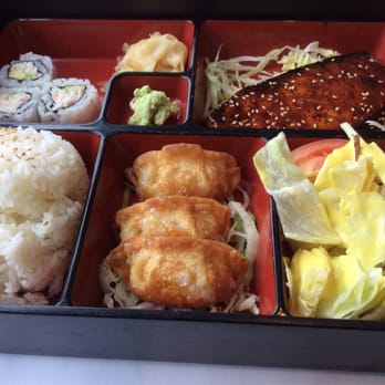 Meiwah - Salmon Bento... There were 4 sushi rolls before I ate one. - Chinese Near Me - Chevy Chase, Maryland Meiwah - Salmon Bento... There were 4 sushi rolls before I ate one. - Chinese Near Me - Chevy Chase, Maryland