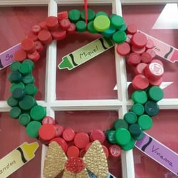 The Growing Keiki - Recycled bottle caps holiday garland