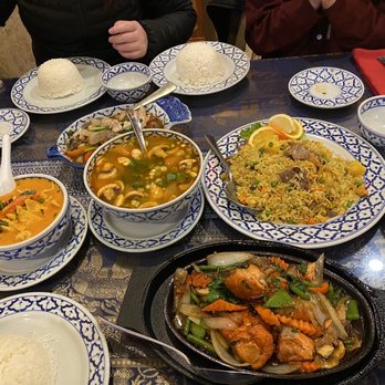 Bahn Thai Restaurant - a table full of food - Thai Near Me - Fairbanks, Alaska Bahn Thai Restaurant - a table full of food - Thai Near Me - Fairbanks, Alaska