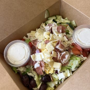 Olive It - Olive It Salad with provolone and prosciutto with ranch dressing - Delis Near Me - Los Angeles, California Olive It - Olive It Salad with provolone and prosciutto with ranch dressing - Delis Near Me - Los Angeles, California