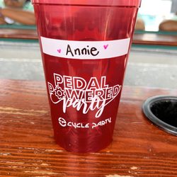 Cycle Party Miami - The cup they give you. They have pens for you to write your name on it.