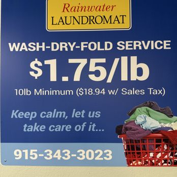 Rainwater Laundromat - Try our Wash, Dry, and Fold service - one minute to drop off and one minute to pickup! - Laundromat Near Me - El Paso, Texas Rainwater Laundromat - Try our Wash, Dry, and Fold service - one minute to drop off and one minute to pickup! - Laundromat Near Me - El Paso, Texas