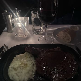 RingSide Steakhouse - Bone-In Ribeye Steak* (20 oz.) w/ Mashed potatoes. - Steakhouses Near Me - Portland, Oregon RingSide Steakhouse - Bone-In Ribeye Steak* (20 oz.) w/ Mashed potatoes. - Steakhouses Near Me - Portland, Oregon