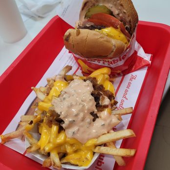 In-N-Out Burger - Animal Style Double Double with Animal Style Fries - Burgers Near Me - Lancaster, California In-N-Out Burger - Animal Style Double Double with Animal Style Fries - Burgers Near Me - Lancaster, California