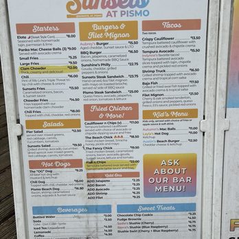 Sunsets At Pismo - Menu - Food Trucks Near Me - Pismo Beach, California Sunsets At Pismo - Menu - Food Trucks Near Me - Pismo Beach, California
