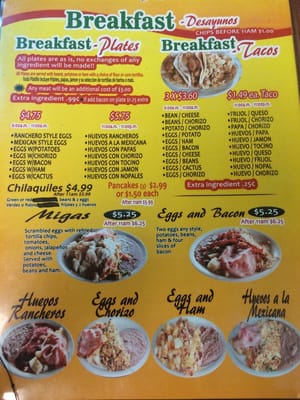 Menu photo 3 Taqueria La Tapatia Round Rock, TX