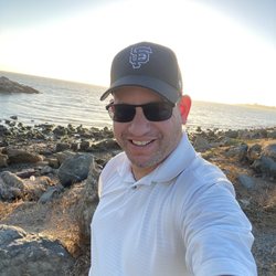 McLaughlin Eastshore State Park - Selfie with the sunset in the background