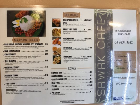Menu photo 4 Sawak Cafe Hobart, TAS Menu photo 4 Sawak Cafe Hobart, TAS