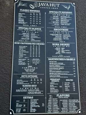 Menu photo 6 Java Hut Lake Elsinore, CA