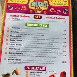 Bombay Chuski Gola - Menu side 1