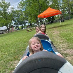 Aunt Louise's Farm - Riding in the barrel train