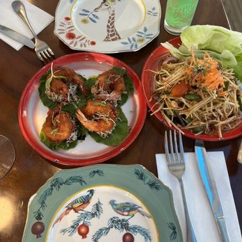 Farmhouse Kitchen Thai Cuisine - Coconut shrimp lettuce wraps were yummy. And super god papaya salad. - Thai Near Me - Berkeley, California