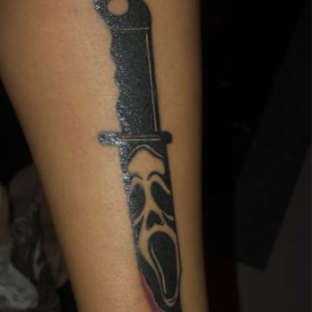 Lilac Tattoo Studio - Scream - Ghostface tat - Tattoo Near Me - Dallas, Texas