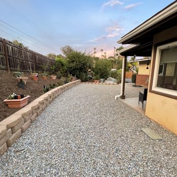 Silver Scapes - Gravel/mulch work done well, grading was quick and they tied in our gutter downspouts to our French drain. - Landscaping Near Me Silver Scapes - Gravel/mulch work done well, grading was quick and they tied in our gutter downspouts to our French drain. - Landscaping Near Me