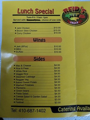 Menu photo 3 Reid' Jerk Shack Essex, MD Menu photo 3 Reid' Jerk Shack Essex, MD