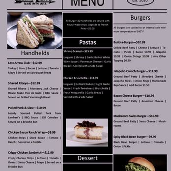 Lost Arrow - Menus - Resorts Near Me - Gladwin, Michigan Lost Arrow - Menus - Resorts Near Me - Gladwin, Michigan