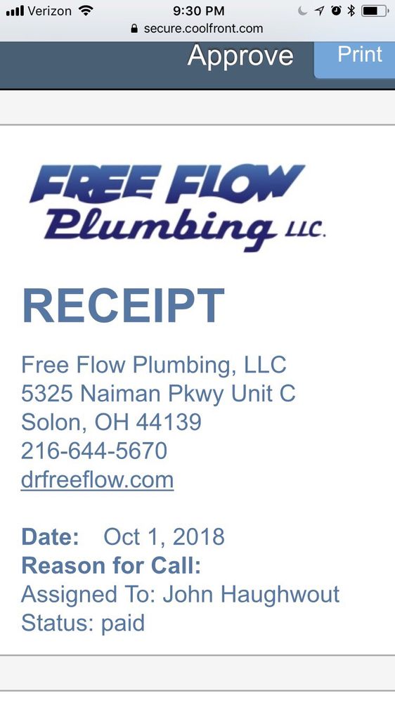 Slide of Free Flow Plumbing