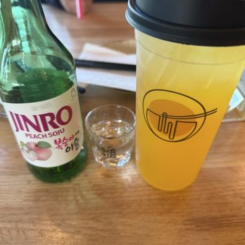 Yoshi Ramen - Peach soju and chilled mango tea- sweet treats! - Ramen Near Me - Naperville, Illinois