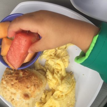 Biscuit Head - Half breakfast eggs, fruit and a biscuit - Cafes Near Me - Asheville, North Carolina