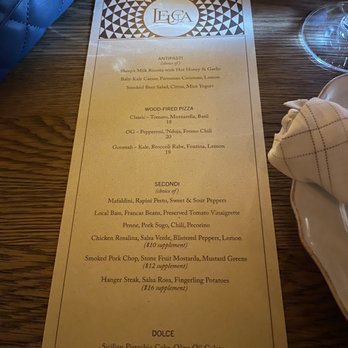 Leuca - Menu - Italian Near Me - Brooklyn, New York