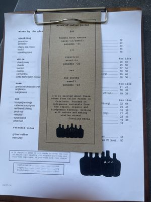 Menu photo 1 AOC Los Angeles, CA