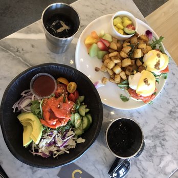C Market Coffee - Smoked salmon bowl and scandinavian benny with iced americanos - Coffee Roasteries Near Me - Coquitlam, British Columbia C Market Coffee - Smoked salmon bowl and scandinavian benny with iced americanos - Coffee Roasteries Near Me - Coquitlam, British Columbia