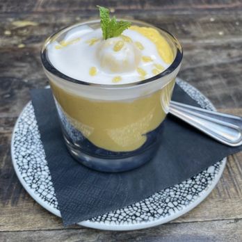 Wayla - Mango sticky rice mousse - Thai Near Me - New York, New York Wayla - Mango sticky rice mousse - Thai Near Me - New York, New York