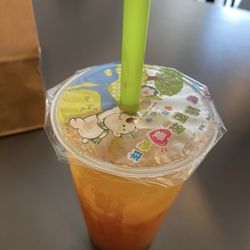 Mango black tea boba