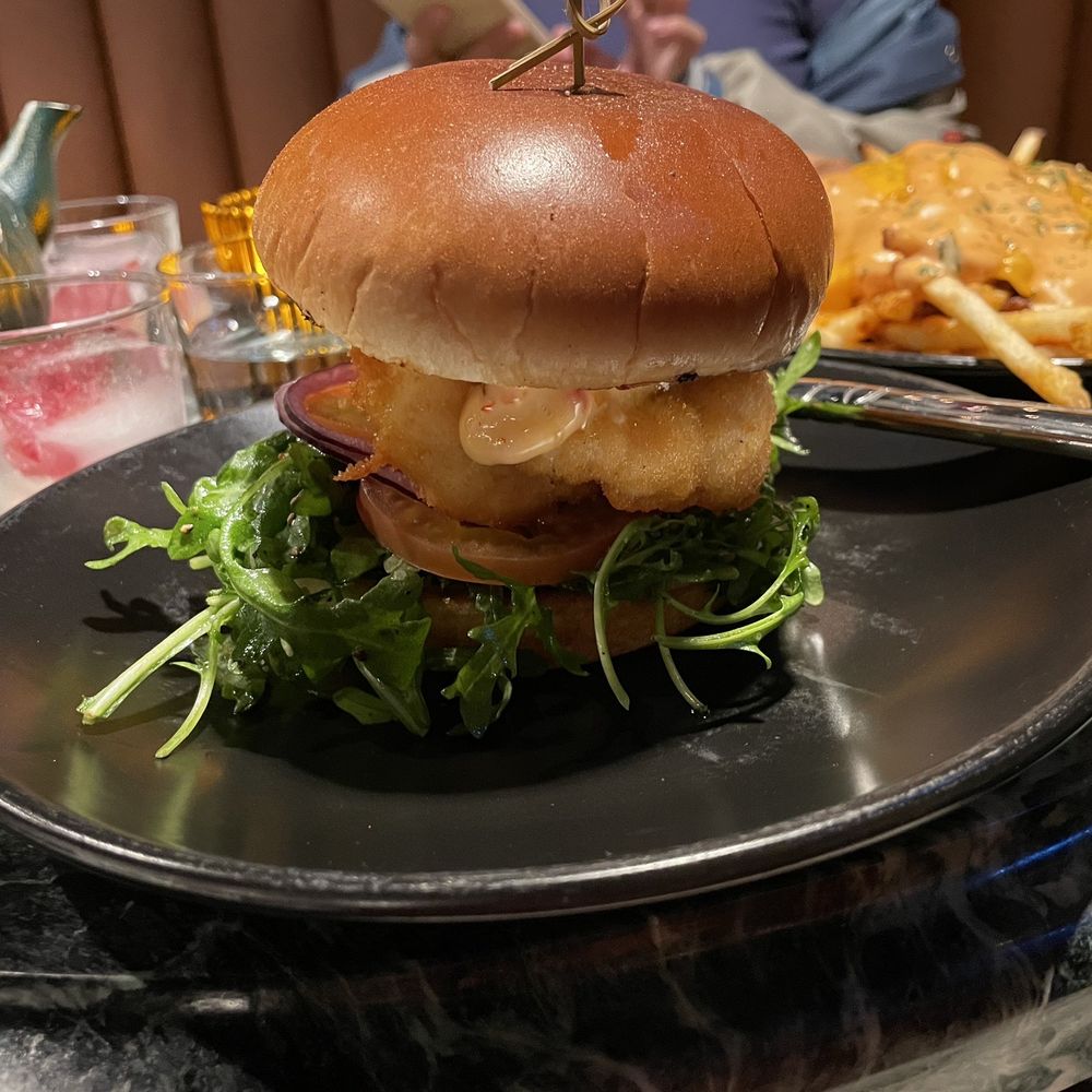 The Botanist - Shrimp burger - Cocktail Bars Near Me - Bakersfield, California The Botanist - Shrimp burger - Cocktail Bars Near Me - Bakersfield, California