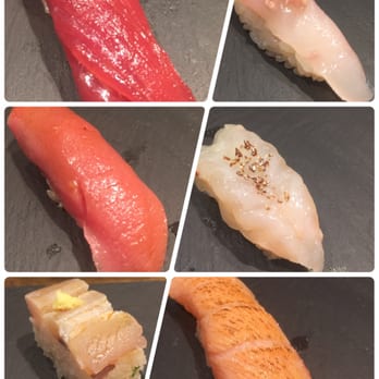 Inatome - Some of the sushi served during omakase course dinner - Japanese Near Me - Valley Stream, New York Inatome - Some of the sushi served during omakase course dinner - Japanese Near Me - Valley Stream, New York