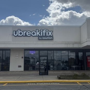 uBreakiFix by Asurion - Outside - The storefront of uBreakiFix by Asurion is shown with large glass windows and a sign above the entrance, located in a commercial area. - Electronics Repair Near Me - Matteson, Illinois