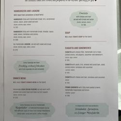 Vangen Café - English 2-sided menu