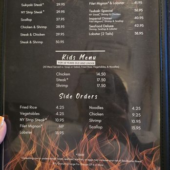 Tsubaki - Menu - Japanese Near Me - Lufkin, Texas