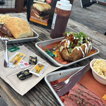 Canyons Barbeque - Chicken Baked Potato , Briskett Sandwich and Tritip - Barbeque Near Me - Castro Valley, California