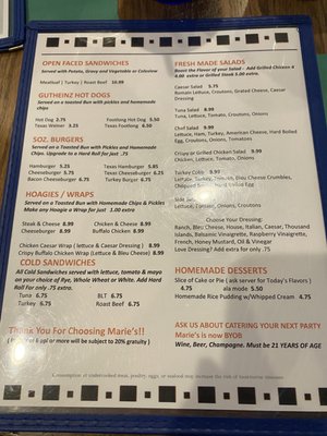 Menu photo 6 Marie's Diner Duryea, PA